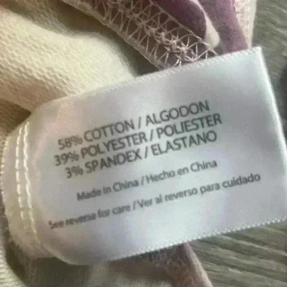 Wildfox Purple and White Tie Dye Crew Neck Sweatshirt with Stars Size S - Picture 5 of 7